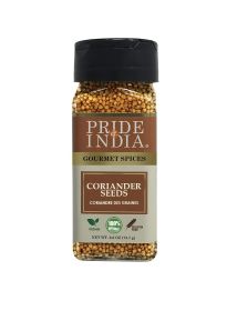 Pride of India ‚Äì Coriander Seed Whole ‚Äì Fresh & Gourmet Indian Whole Spice ‚Äì Good for Curries/Meat/ Chicken ‚Äì Easy to Use ‚Äì 1.4 oz. Small Du