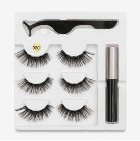 A Pair Of False Eyelashes With Magnets In Fashion (Option: 5PC 020 style)